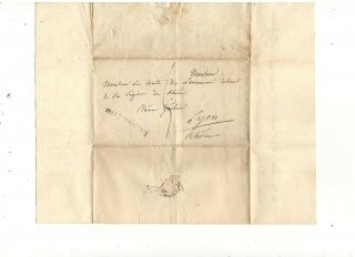 1818 Stampless Folded Letter To Lyon France
