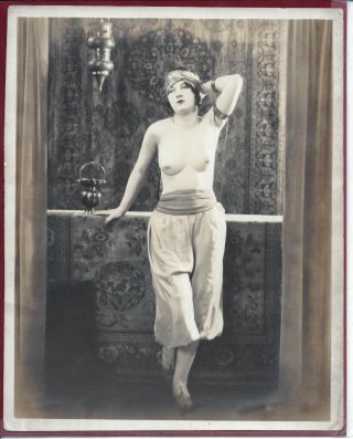 1910s Antique Art Deco Nude Photo Albert Arthur Allen Perky Pinup Sultry Flapper