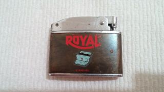 Vintage Advertising Flat Lighter Rolex Royal Typewriter Lighter 2