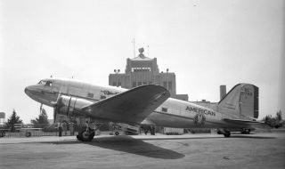 American Airlines,  Douglas Dc - 3,  Nc21798,  In 1940s,  Large Size Negative