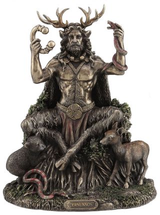 Celtic God - Cernunnos Sitting Statue Sculpture Figurine Ship Immediately