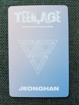 SEVENTEEN JEONGHAN RS Ver Official PHOTOCARD 2nd Album [TEEN,  AGE] Photo Card 정한 2