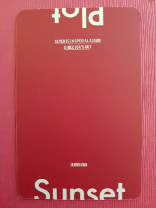 SEVENTEEN JEONGHAN SUNSET Ver Official PHOTOCARD Special Album Director ' s Cut 정한 2