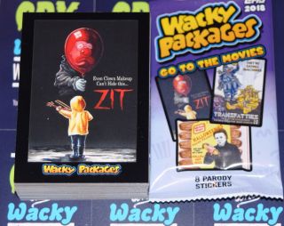2018 Wacky Packages Go To The Movies Complete Set 90 Sticker Cards Wrapper