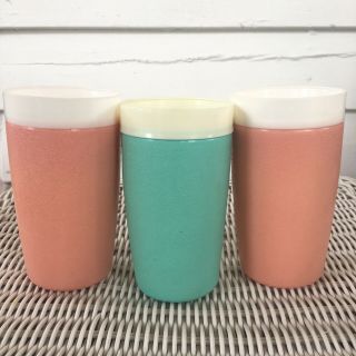 Vintage Bolero Therm - O - Ware Pink & Blue Insulated Plastic Cups 3