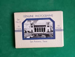 Vintage San Antonio Texas Photo Book,  2.  5 " X 3.  5 " Black And White Photographs.