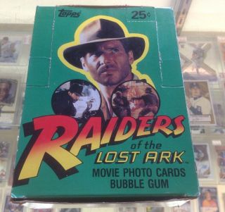 1981 Topps Raiders Of The Lost Ark Full Wax Box 36 Packs Nm/mt
