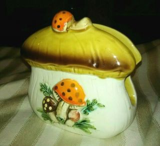 Vintage Sears Roebuck Co.  Merry Mushroom Ceramic Napkin Holder Japan
