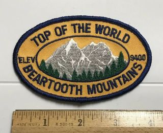 Top Of The World Beartooth Mountains Mt Elevation 9400 Ft Embroidered Patch