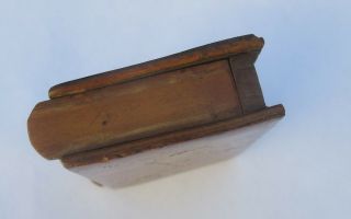 ANTIQUE WOODEN POCKET MATCH HOLDER AND STRIKER BOX CASE OLD VINTAGE 4