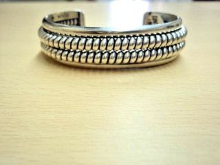 Navajo Sterling Silver Cuff Bracelet By Phillip Tsosie