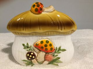 Vintage Merry Mushroom Napkin Holder 1978,  Sears