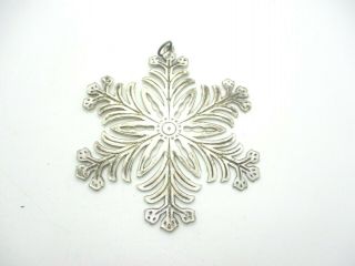 1973 Metropolitan Museum Of Art Mma Sterling Snowflake Christmas Ornament