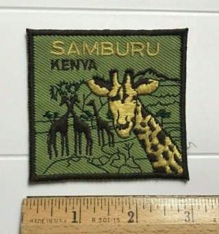 Samburu National Reserve Kenya Africa Giraffe Kenyan Souvenir Patch Badge