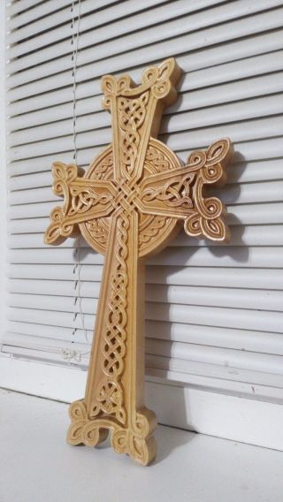 Carved Wooden Cross.  Large.  Alder Wood.  Wall Cross.  Rare.  Orthodox.