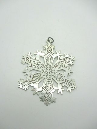 1971 Metropolitan Museum Of Art Mma Sterling Snowflake Christmas Ornament