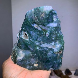 Top Quality Gem Green Moss Agate Rough - 3.  5 Lbs - From India