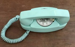 Vintage Bell System The Princess Phone Aqua Rotary Dial 701b 6 - 60 Parts/as - Is
