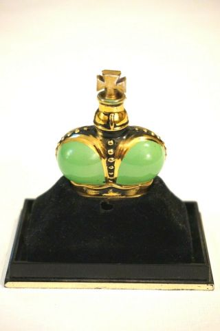 Prince Matchabelli Crown Green Perfume Bottle France - Empty