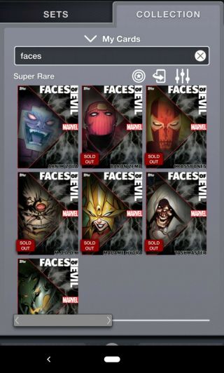 Topps Marvel Collect - Faces Of Evil Motion Complete Set Award Ready,  Ultron