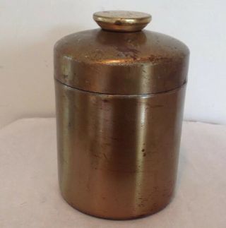 Vintage Dunhill Label Pipe Tobacco Canister Humidor Good Seal Lid Cork Lining 6 "