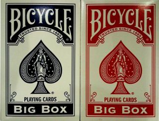Two Decks - Bicycle Big Box Playing Cards Blue & Red - Decks - Uspcc
