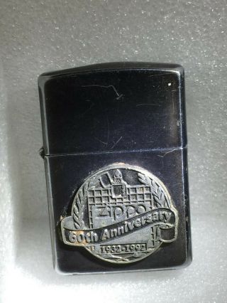 Zippo 60th Anniversary Lighter,  Has Been - Fired,  Shows Wear.