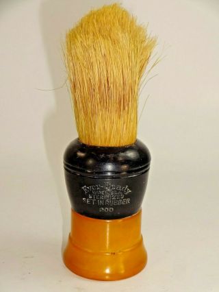 Vintage Ever Ready 200 Shaving Brush Set In Rubber Made In Usa 4.  5 " Long