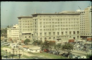 Commercial Color Slide Photo,  View Of Peninsula Hotel Kowloon Hong Kong 1960 