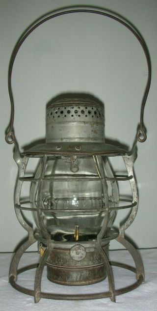 Rare Dietz Steel Clad York Haven Hartford Railroad Lantern Marked Globe