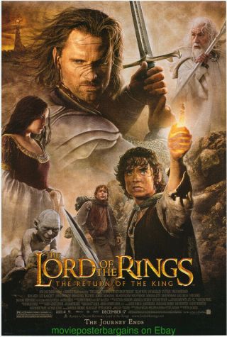 Lord Of The Rings Return Of The King Movie Poster Ds 27x40,  Lotr Mini - Sheet
