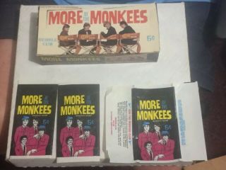 More Of The Monkees Tv Show Bubble Gum Wax Pack Display Box W/ Rare Wrappers