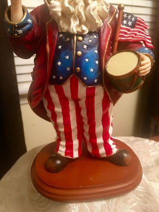 Awesome Uncle Sam Santa Figure Statue Christmas 4th Of July Collectible Vintage 4