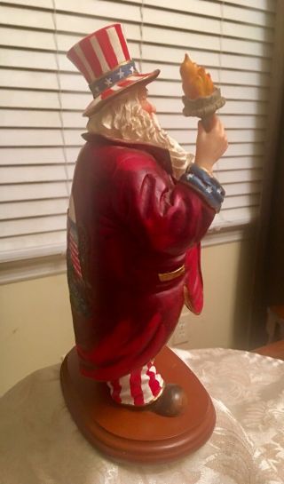 Awesome Uncle Sam Santa Figure Statue Christmas 4th Of July Collectible Vintage 5