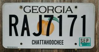 2012 Georgia " Passenger " License Plate W/17 Renew.  Stkr.