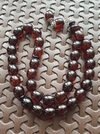 Vintage Cherry Faturan Rosary مسبحة Bakelite Islamic Prayer Beads 66 Gr Misbaha