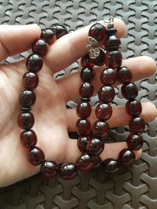 vintage Cherry Faturan rosary مسبحة Bakelite Islamic Prayer Beads 66 GR misbaha 4