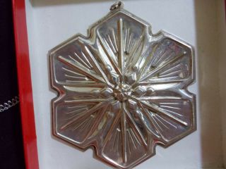 1992 Gorham Sterling Silver Snowflake Christmas Ornament