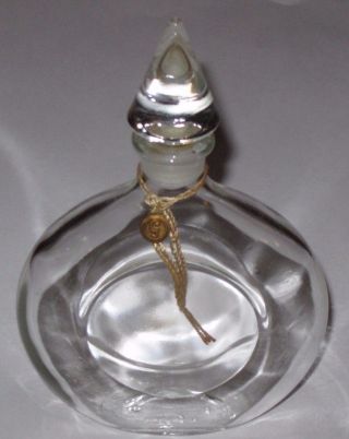 Vintage Guerlain Shalimar Perfume Bottle & Glass Stopper Cologne 3 Oz - 6 "