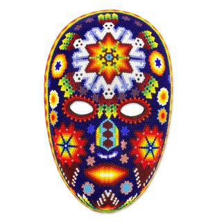 Huichol Beadwork Mask Handcrafted 