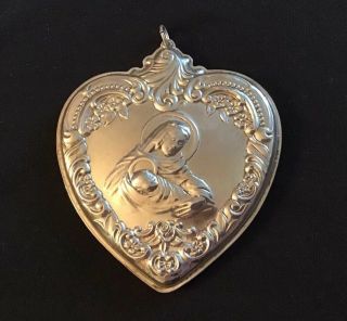 Vintage Wallace 1993 Sterling Madonna And Child Jesus Christmas Ornament