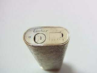 Cartier Paris Gas Lighter Oval Silver Plated (a 7