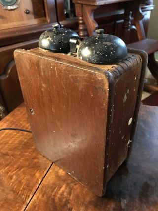 1900’s Antique Western Electric Oak Telephone Ringer Box