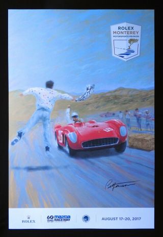 2017 Rolex Monterey Motorsports Historic Races Ferrari 70th 500 Tr Poster