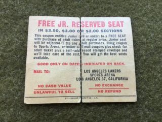1960s Ticket Stubs LA KINGS Hockey L.  A.  LAKERS Basketball CALIF.  ANGELS Baseball 5