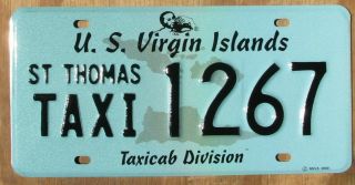 Us Virgin Islands - St Thomas Taxi - Caribbean Island License Plate 2000 1267
