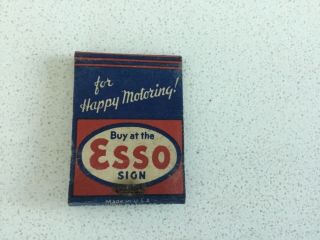Vintage Matchbook Cover,  Esso,  S - W Motor Co.  Cambridge Springs,  Pa.