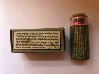 Rare Vintage Medicine Dr.  William ' s Pink Pill Tonic w/ Instructions 1940 ' s 5