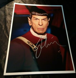 Star Trek Leonard Nimoy ' Spock ' Autographed/Signed 8x10 Glossy Color Photograph 2