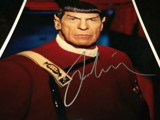 Star Trek Leonard Nimoy ' Spock ' Autographed/Signed 8x10 Glossy Color Photograph 3